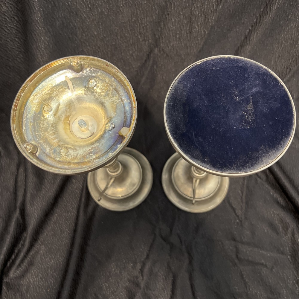 Silver Plated 2 Godinger Candle Holders 9.75"