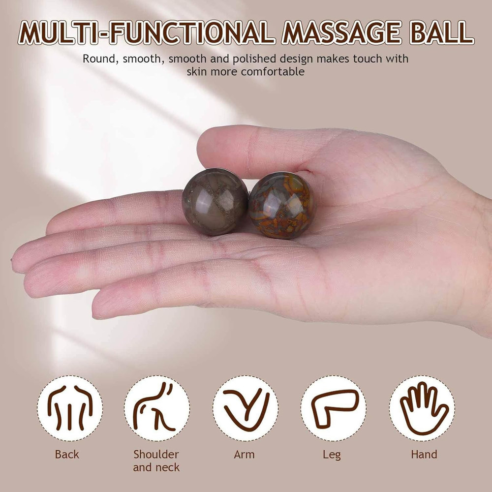 2Pcs Hand Rolling Balls Massage Handballs Training S Baoding Stress S Chinese S