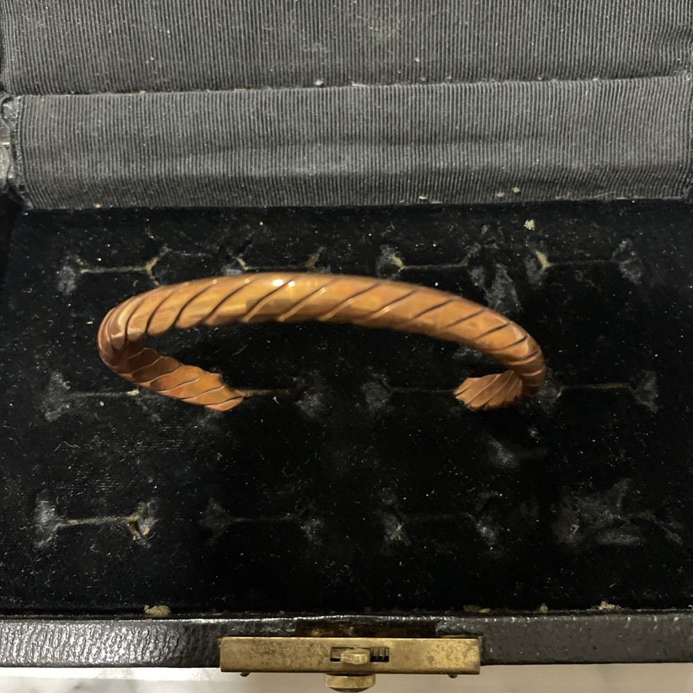 VTG Solid Copper Braided Cuff Bracelet