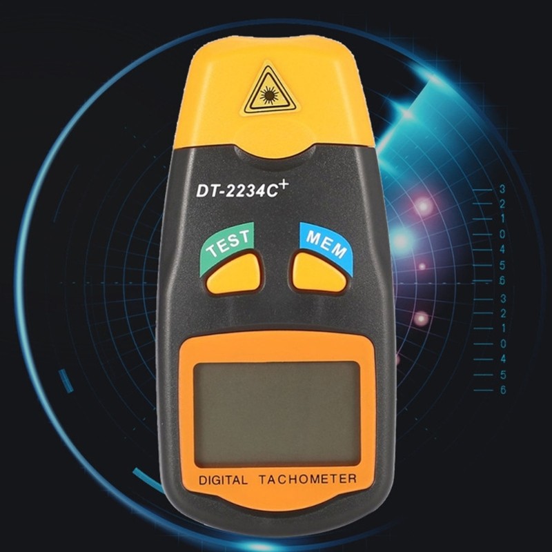 Portable Digital Tachometer High Precise Speed Speedometers with LCD Display