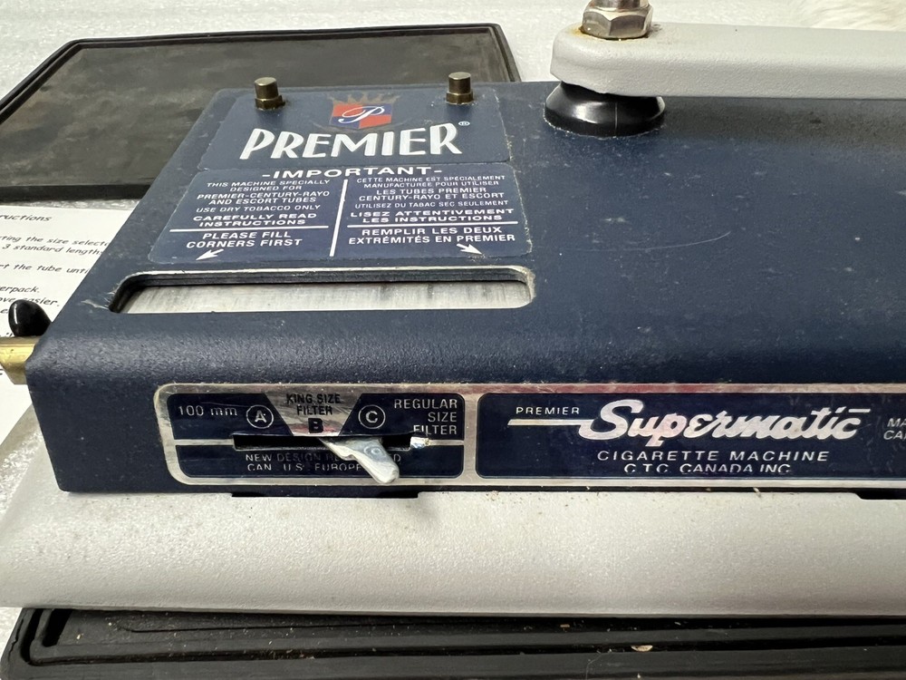 PREMIER Supermatic Cigarette Injector Machine Makes 100mm Regular & King Size