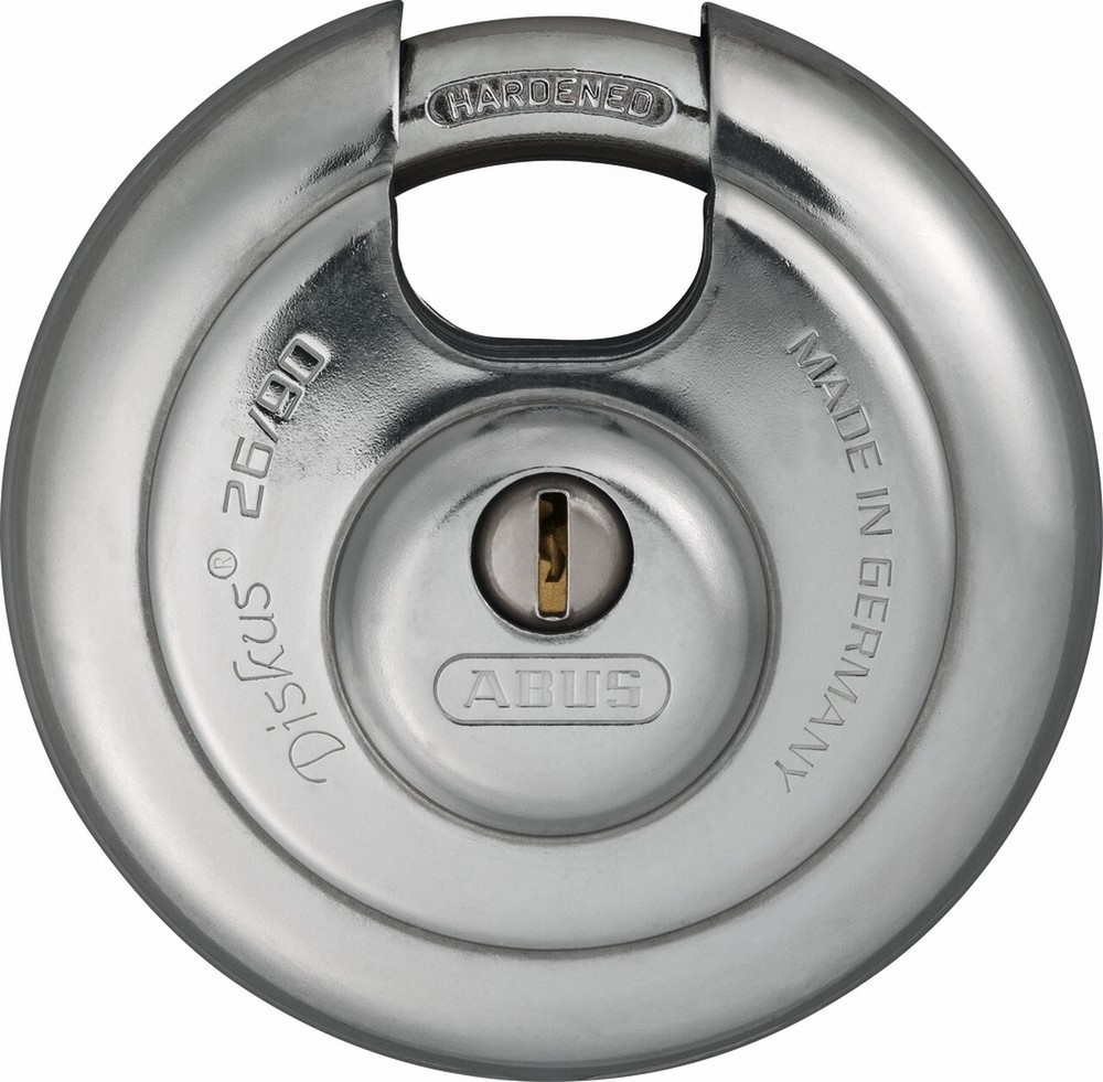 ABUS 26/90 Diskus Padlock Keyed Different 3-5/8" Diameter