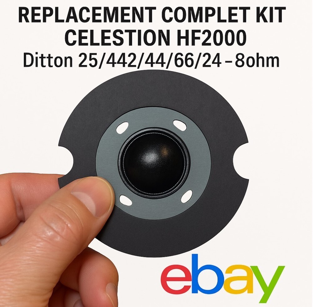 COMPLETE REPLACEMENT KIT CELESTION HF2000 Ditton 25/442/44/66/24 - 8ohm