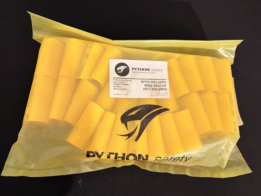 25-pack of Python Safety Heat Shrink Links (1.5" x 2")