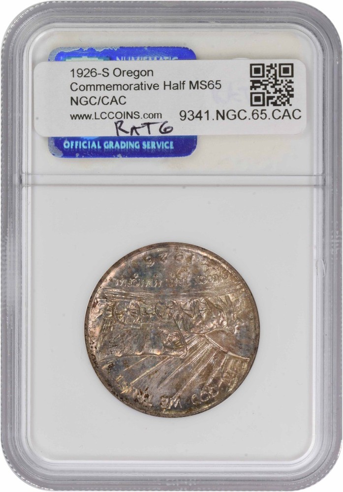 Oregon Commemorative Silver Half Dollar 1926-S MS65 NGC (CAC)