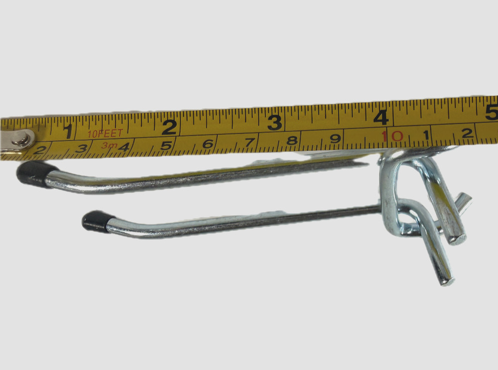 Pegboard Double Hook Metal 4-5in Garage Tool Storage Heavy Duty