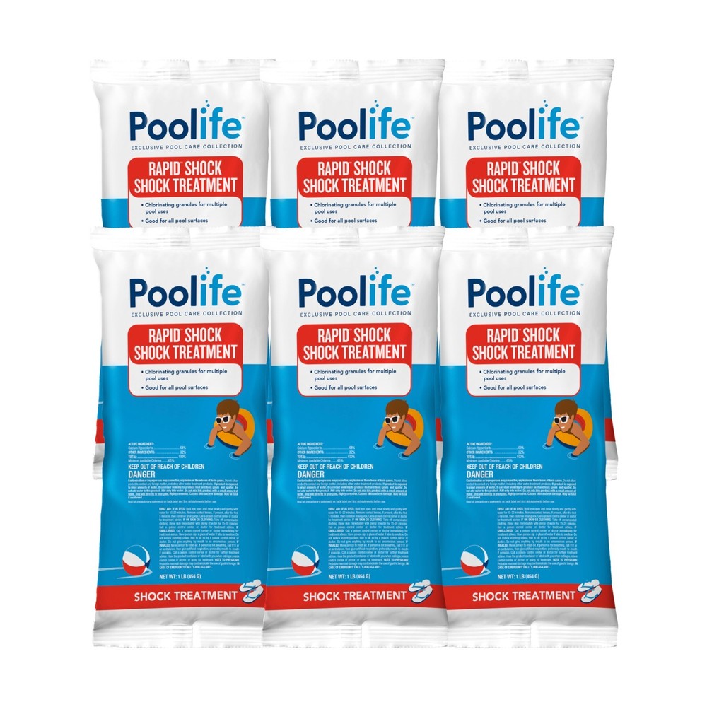 Poolife Rapid Shock - 6 Pack (1 lb Bags)