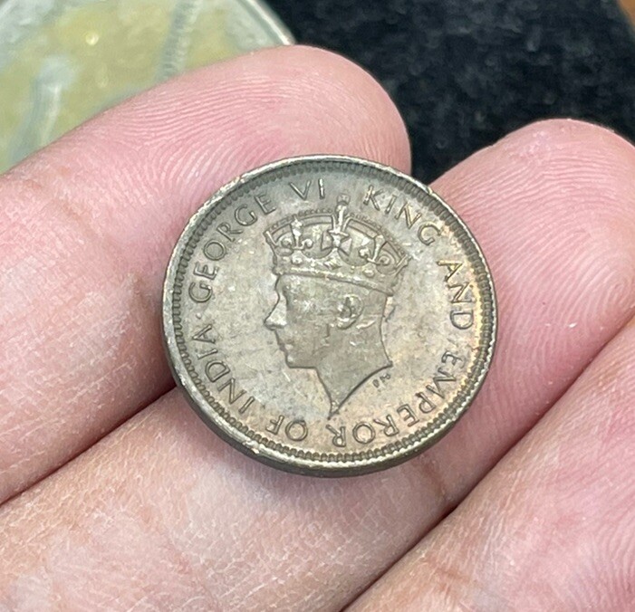1940 Ceylon 1/2 Cent Coin Excellent Condition