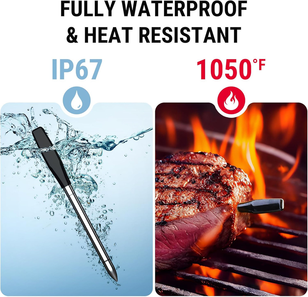 Pro Wireless Meat Thermometer Meat Probe with Accurate Temperature Sensor