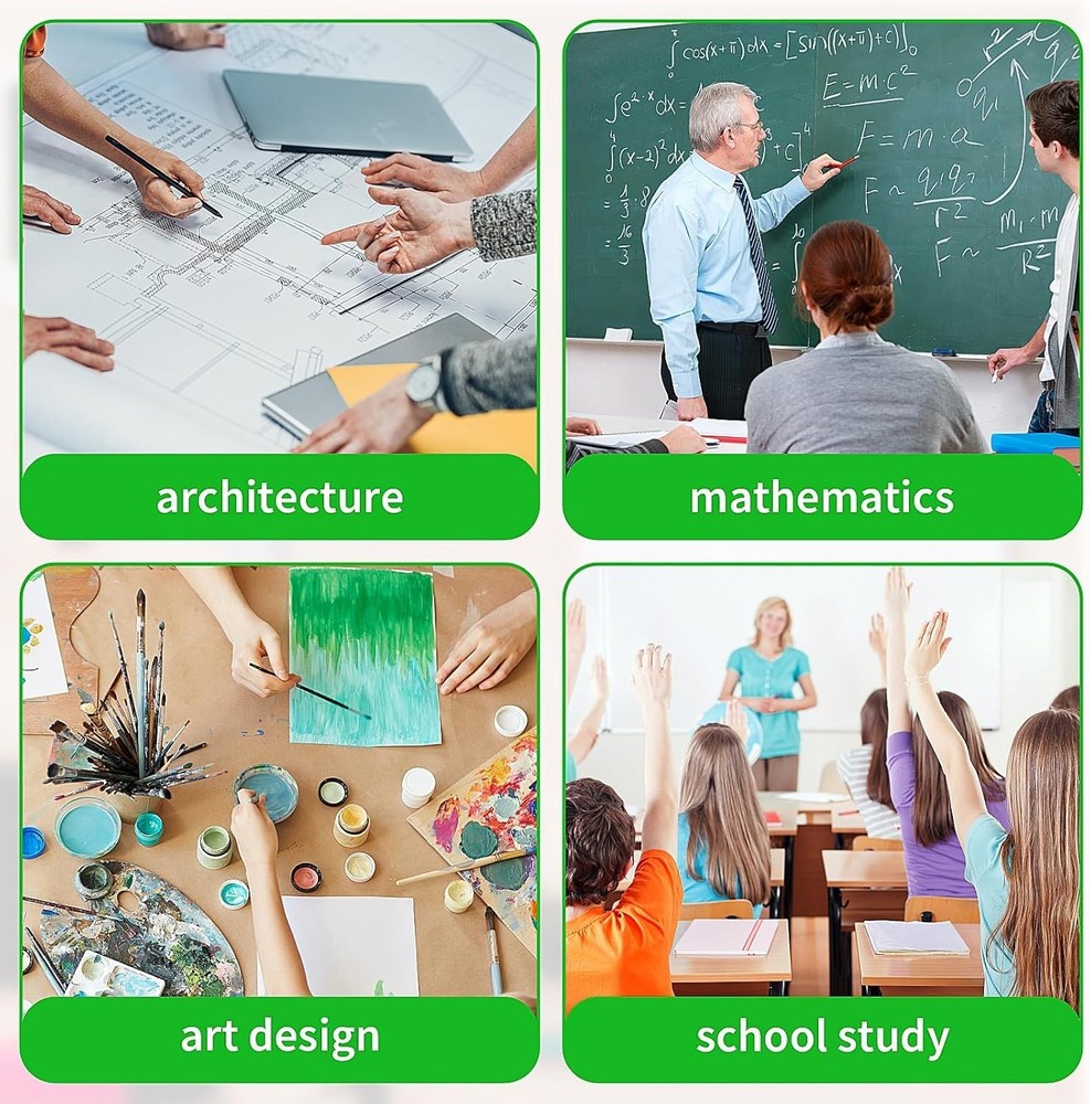 5pc Circle Oval Drawing Template Plastic Geometry Stencil Ruler for Office Schoo