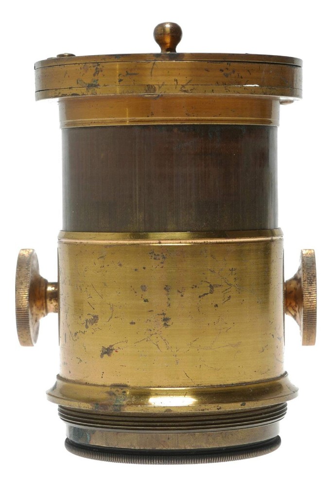 Antique Brass Petzval - Type Portrait Lens, Unknown Maker,