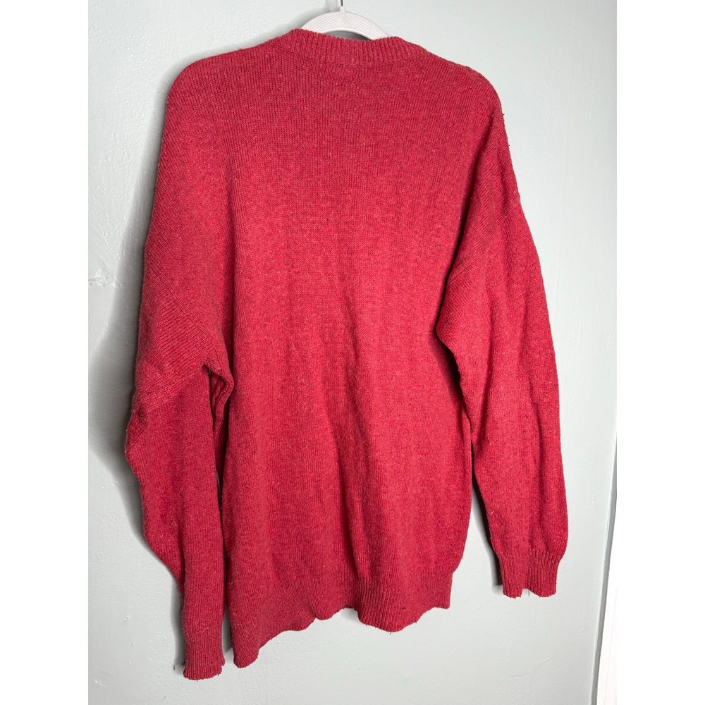 Shetland red wool sweater