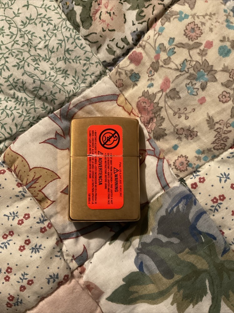 Zippo Solid Pocket Lighter, Brushed Brass with Solid Brass 204-000249