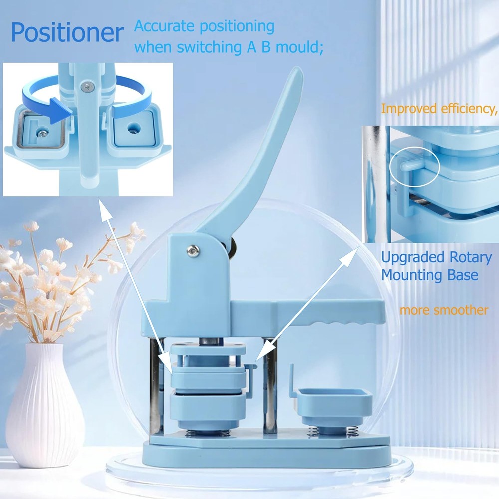 Square-Shaped Button Maker Machine,50mm/1.97 inch Square Fridge Magnet Maker ...