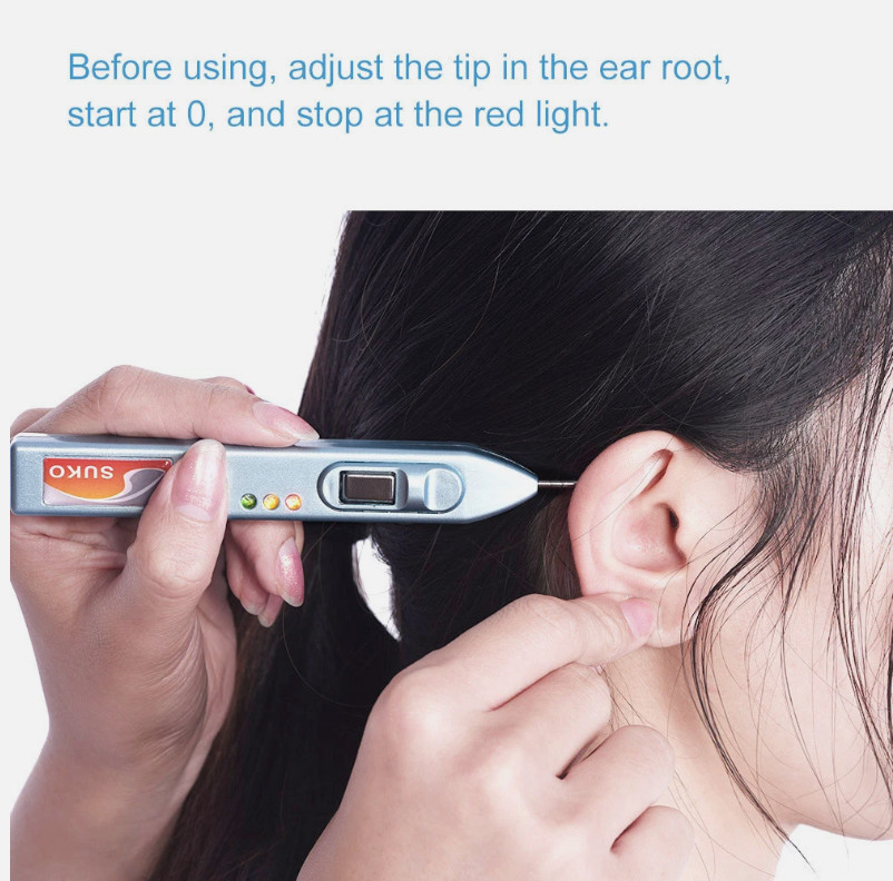 Auricular Points Detector Automatic Ear Detection Pen Warning Sound Acupressure