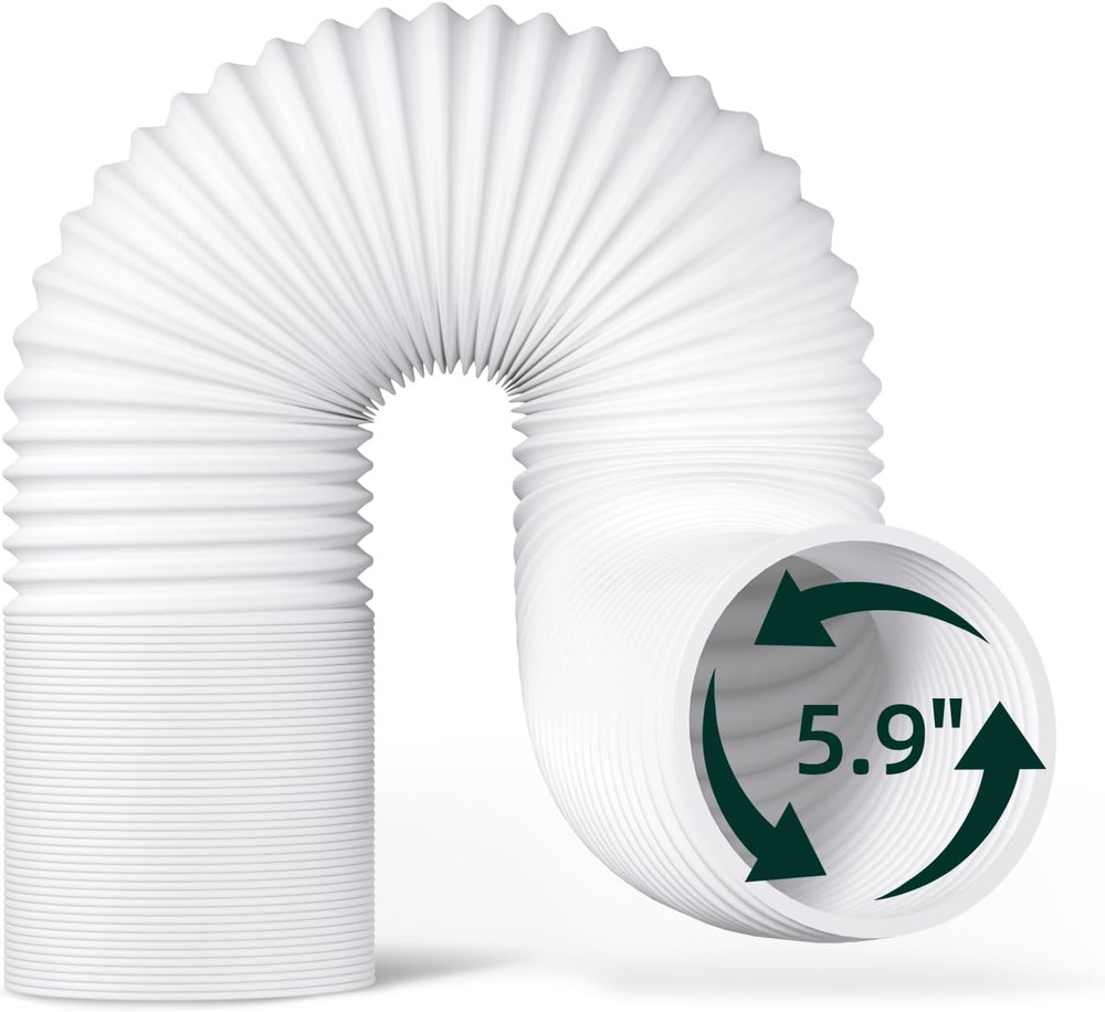 Portable AC Hose, 5.9 Inch Universal Portable Air Conditioner Vent Hose, Anti-Cl