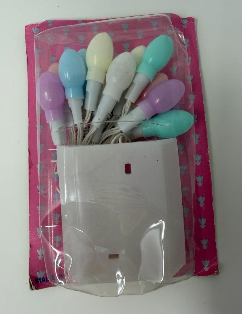 VTG Beachwood Easter Village Decor Easter Egg Lights 12 Lights Spring