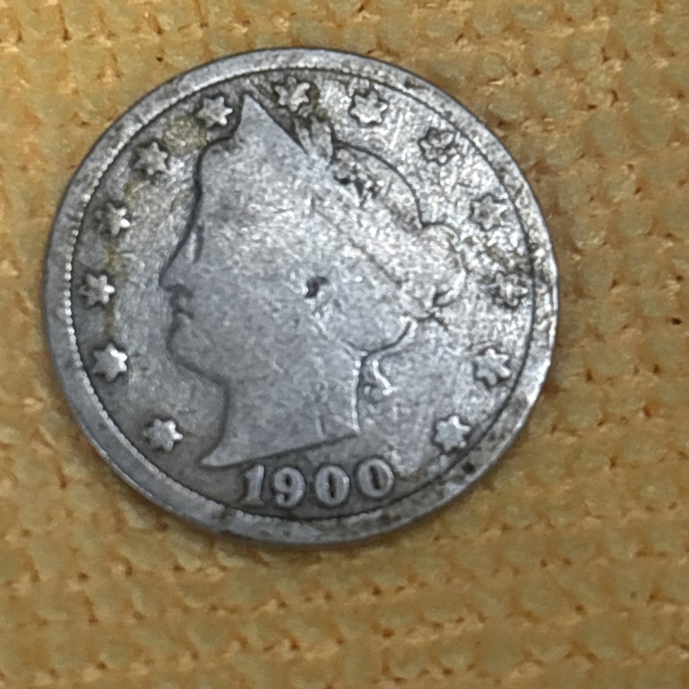 Vintage Silver Wheat Nickel 1900