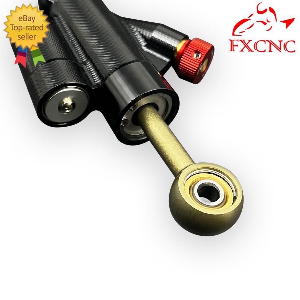 Black Adjustable Steering Damper Stabilizer Safety Control Aluminum Motorcycle