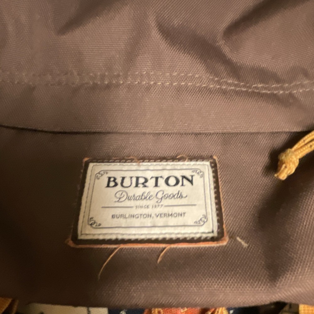 Burton Winter Sports Backpack Brown Multicolor Shoulder Strap Carry Handle