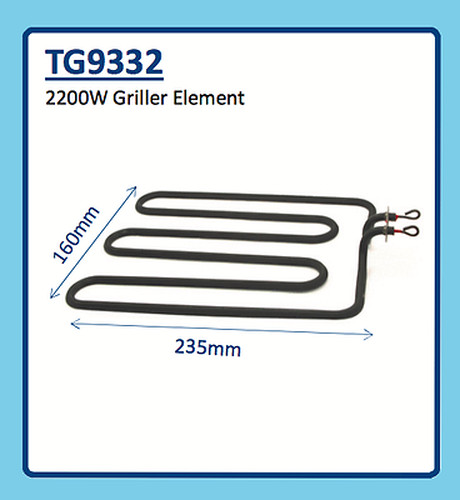 ROBAND AUSTHEAT 451 2200W GRILLER ELEMENT TG9332 HC0131