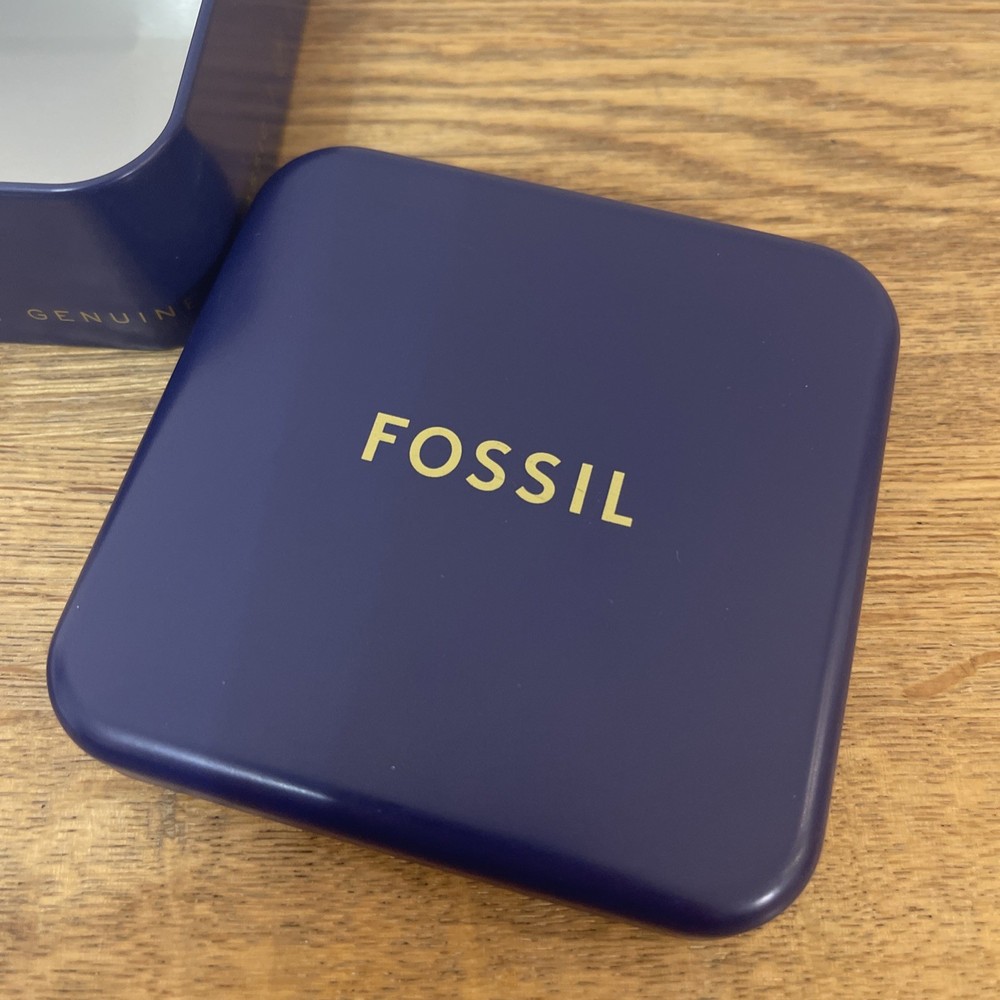 Fossil Gift Tin and Bag Blue