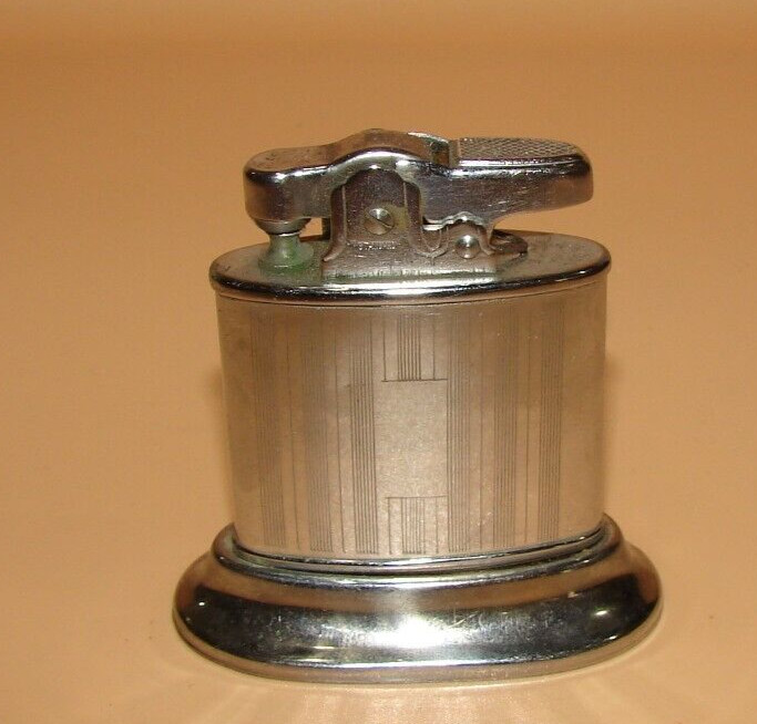 Vintage 1950s LIGHTER! Striped Chrome Japan