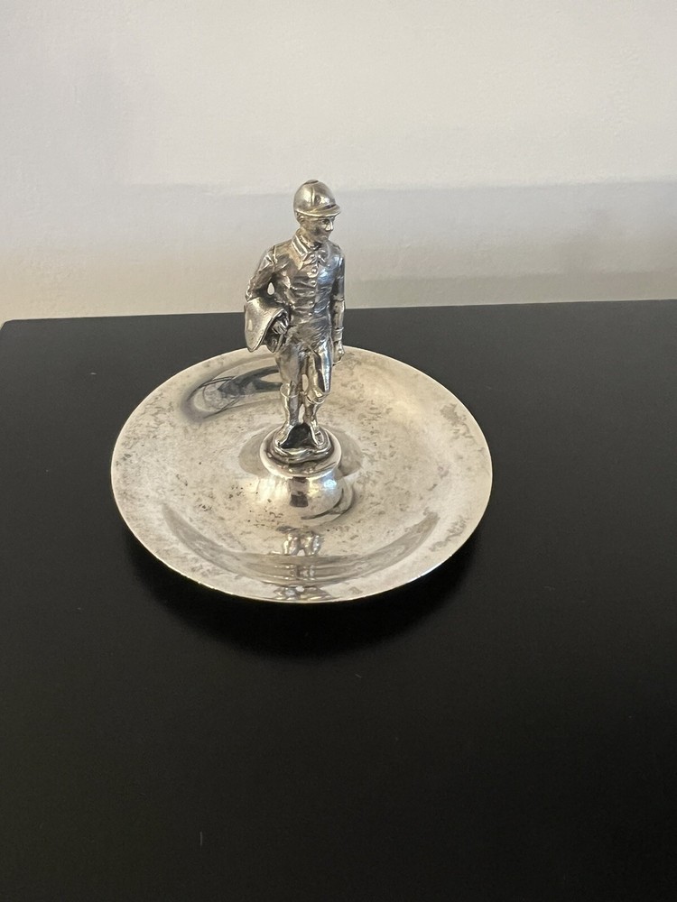 Tiffany & Co. Makers Sterling Jockey Pin Dish - Mid Century #33663
