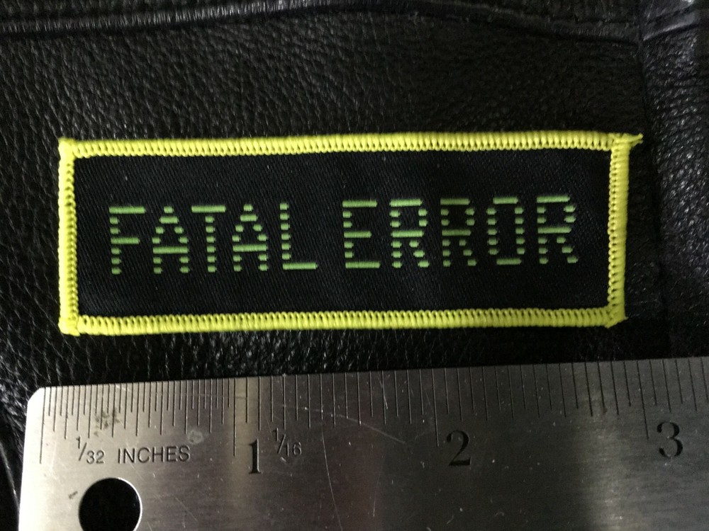 FATAL ERROR - EMBROIDERED SEW ON PATCH BADGE