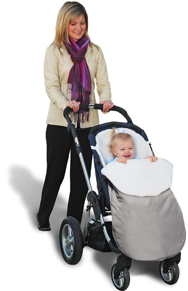 Cozy Grey Water-Resistant Snuggle Bag for Strollers