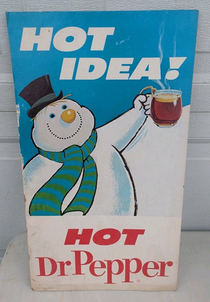 Vintage Dr Pepper Cardboard Store Counter Display