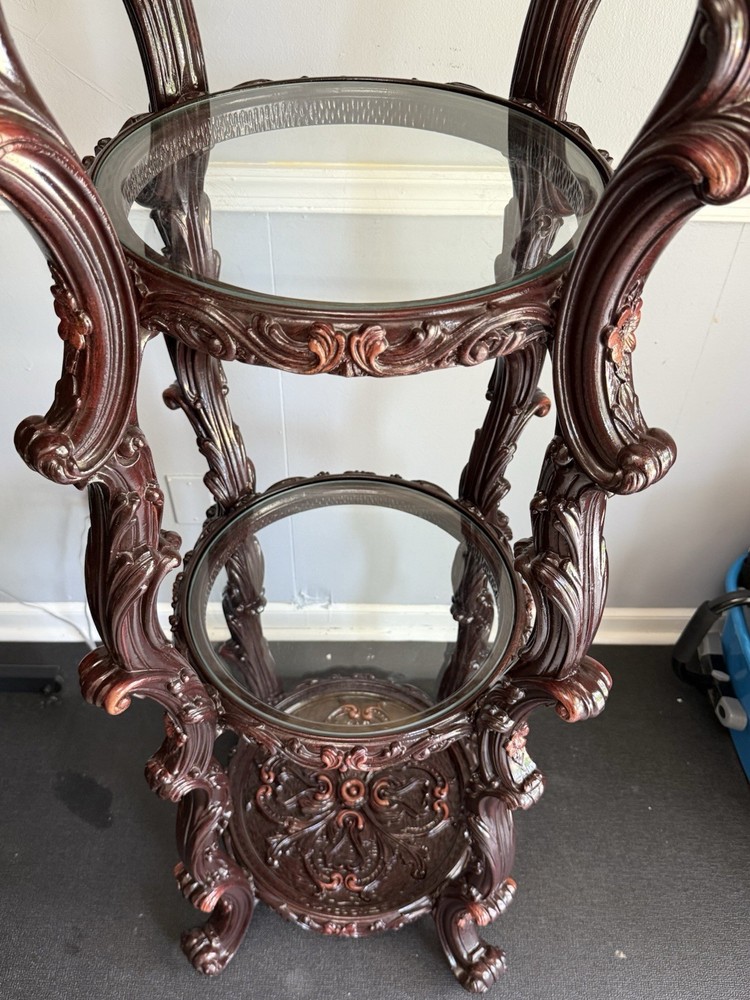Vintage Rococo Style 4 Tier Etageres Display Stand