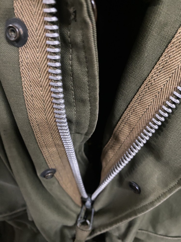 M-1950 Fishtail Field Jacket Medium Korean War W/ Button Silk & Terry Lining
