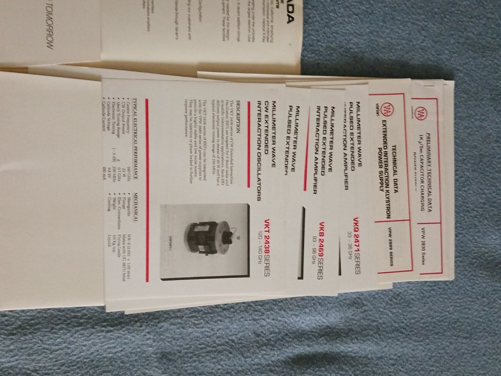 Varian Canada - Klystron Amplifiers For Ground Based Satcom Folder