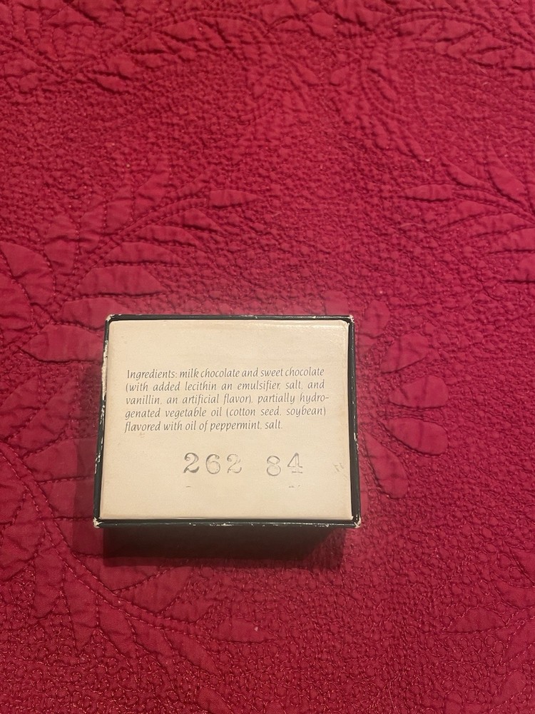 1984 Marshall Field"s Company FRANGO Mint Chocolate 1 1/4 oz Empty Box