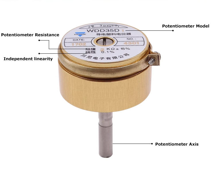 1K 2K 5K 10K WDD35D-1 Precision Conductive Plastic Potentiometer Angular Sensor