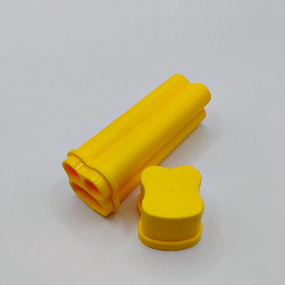 2 pc set - Tobacco cigarette container & twist lock container grinder (yellow)