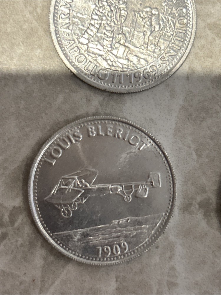 4x Vintage Shell Tokens Man In Flight