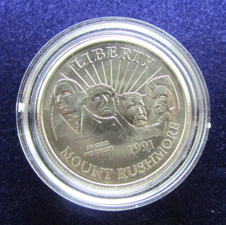 1991 Mount Rushmore Uncirculated Commemorative Half Cap Only