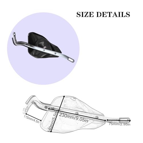 Universal Motorcycle Handlebar Protection Hand Guards Handguards Handle Black