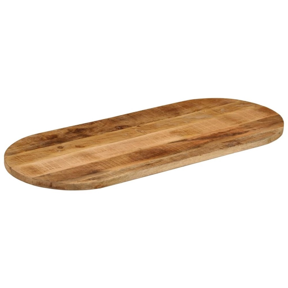 Table Top Natural Solid rough mango wood Medium Table Top Oval