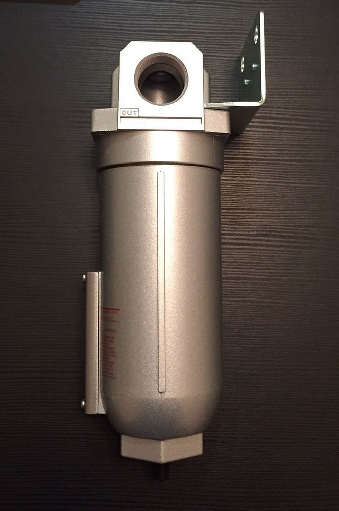 1" Inline Air Compressor In Line Water Moisture Filter Trap Separator Auto Dr...