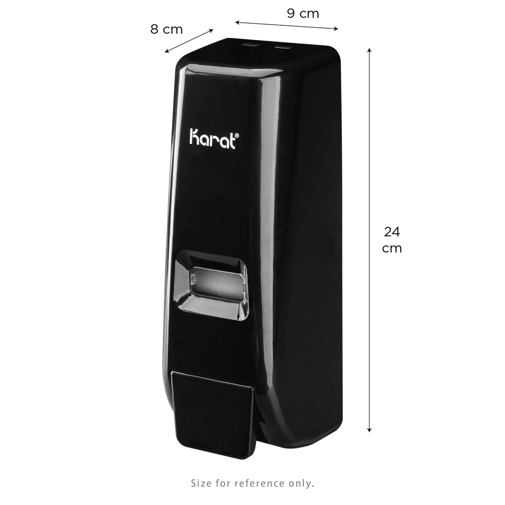 Karat 13.5oz Hand Soap Refillable Liquid Dispenser, Stand/Wall Mount, Black