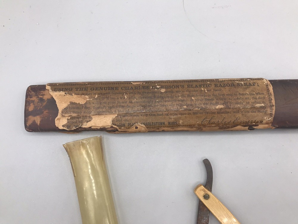 Vintage Spike Razor With Strop Leather