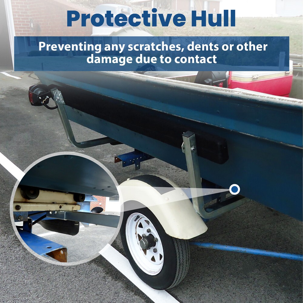 Boat Trailer Bunk Board Guide-On 5' Feet Rail Makes Loading Boat w/Brackets Kit