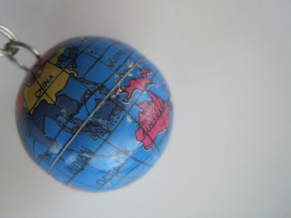 World Globe Vintage Keychain