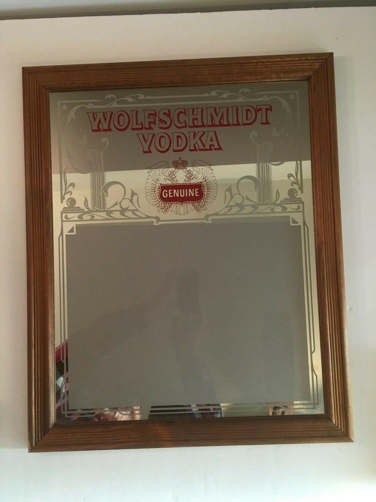 VINTAGE WOLFSCHMIDT BAR MIRROR - EXQUISITE SHAPE!!!