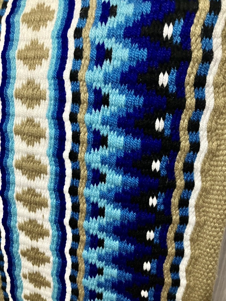 Tan & Royal Blue Western Show Pad