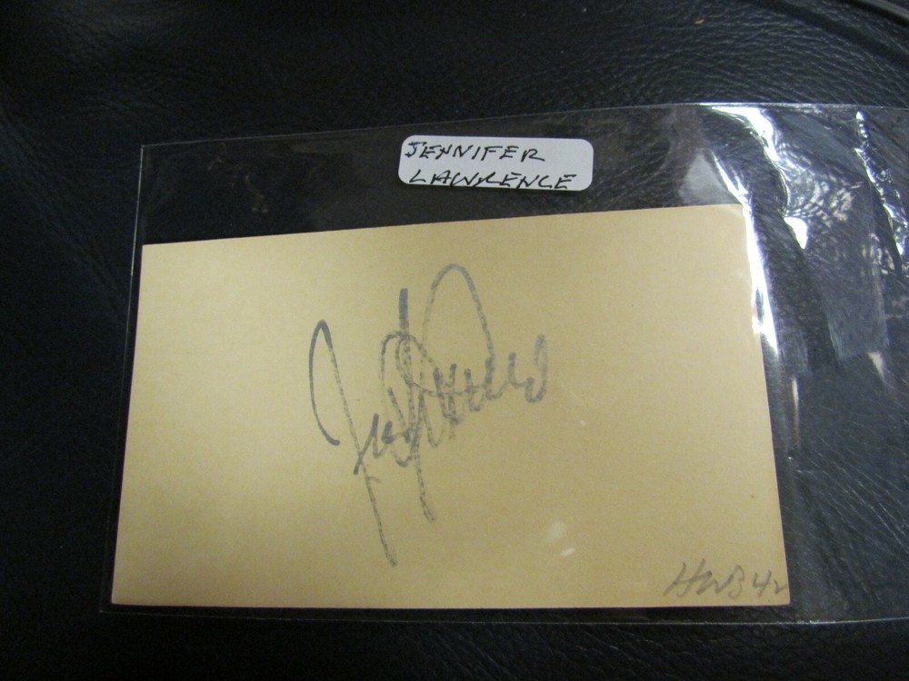 Jennifer Lawrence Signed Postcard Hungry Games