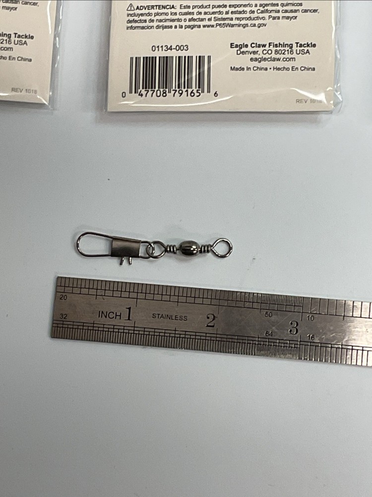 6pk Eagle Claw Barrel Snap Size 3 (01134-003) “Save”